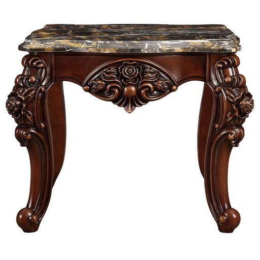 Forsythia - End Table - Marble & Walnut Unique Piece Furniture