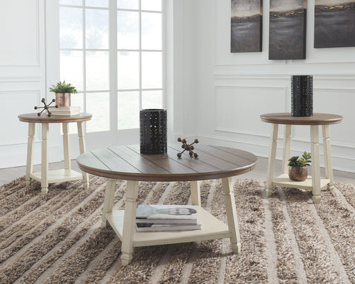 Bolanbrook - White / Brown / Beige - Occasional Table Set (Set of 3) Unique Piece Furniture
