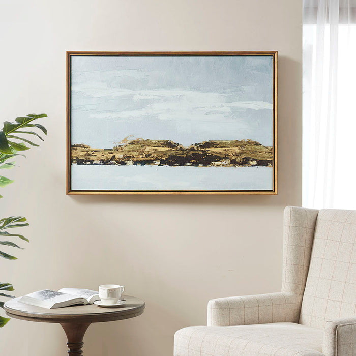 Abstract Landscape Framed Canvas Wall Art - Multi