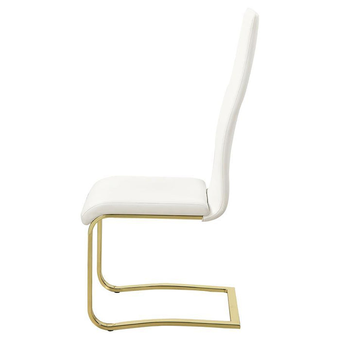 Montclair - Side Chairs (Set of 4) - White And Rustic Brass Unique Piece Furniture