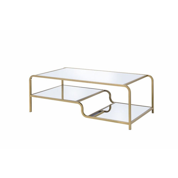 Astrid - Coffee Table - Gold & Mirror Unique Piece Furniture