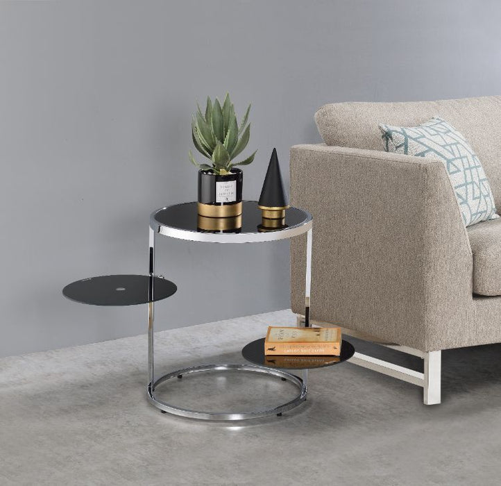 Lynch - Accent Table - Black & Chrome Finish Unique Piece Furniture