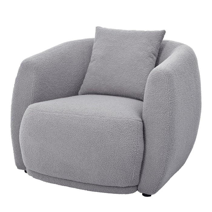 U_Style Upholstered Chair, Modern Arm Chair For Living Room And Bedroom, With 1 Pillow