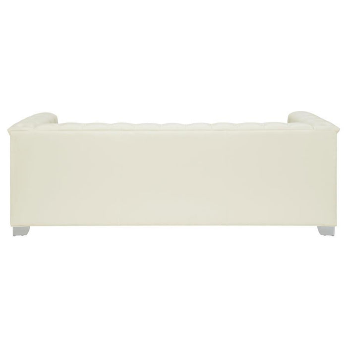 Chaviano - Tufted Upholstered Sofa Pearl White Unique Piece Furniture