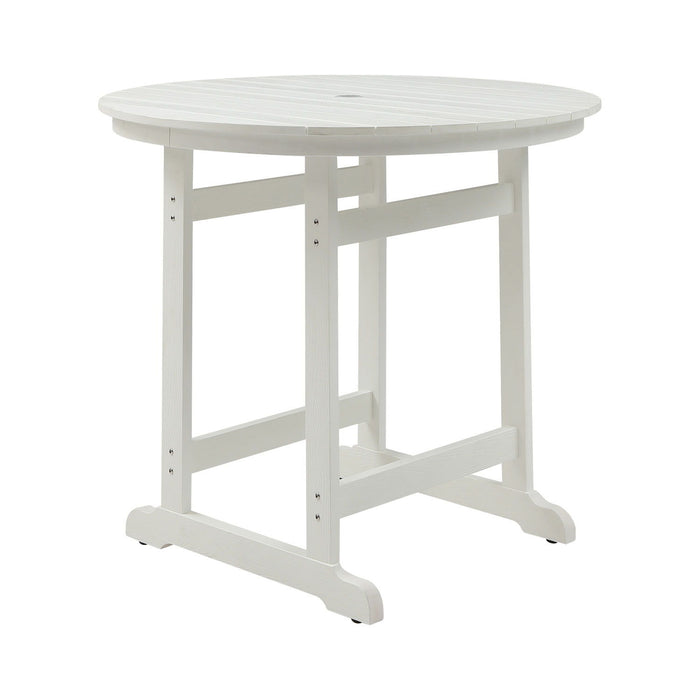 Hips Bar Table Set, 5 Pieces (4 Bar Chair + 1 Bar Table), White