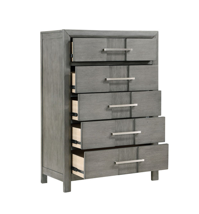 Kenzo Modern Style Chest Made With Wood In Gray