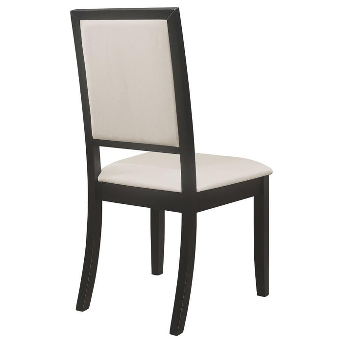 Louise - Upholstered Dining Side Chairs (Set of 2) - Black And Cream Unique Piece Furniture