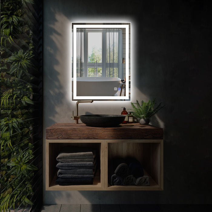 LED Bathroom Vanity Mirror With Light, 24 X 32", Anti Fog, Dimmable, Color Temper 5000K, Backlit / Front Lit, Both Vertical And Horizontal Wall Mounted Vanity Mirror