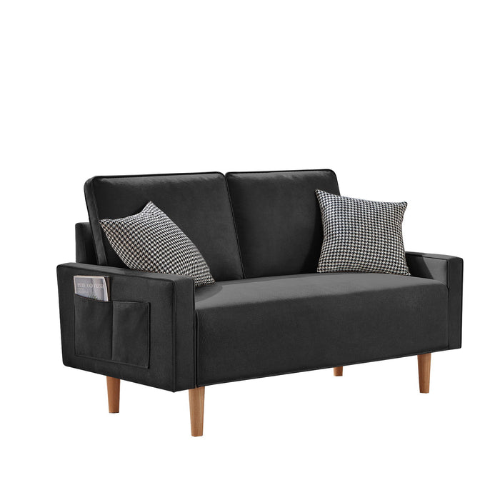 Elegant Linen Sofa, Modern Sofa- Enhance Your Living Space With Timeless Sophistication - Black