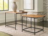 Drezmoore - Light Brown / Black - Nesting End Tables (Set of 2) Unique Piece Furniture