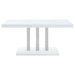 Brooklyn - Rectangular Dining Table - White High Gloss And Chrome Unique Piece Furniture