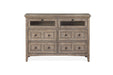 Paxton Place - Wood Media Chest - Dove Tail Grey Unique Piece Furniture