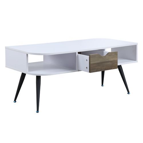 Halima - Accent Table - White & Black Finish Unique Piece Furniture