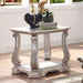 Northville - End Table - Antique Silver & Clear Glass Unique Piece Furniture