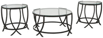 Tarrin - Black - Occasional Table Set (Set of 3) Unique Piece Furniture