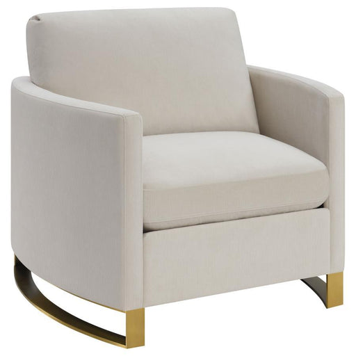 Corliss - Upholstered Arched Arms Chair - Beige Unique Piece Furniture