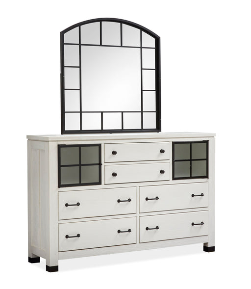 Harper Springs - Shaped Mirror - Silo White Unique Piece Furniture
