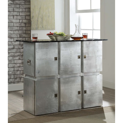 Brancaster - Bar Table - Marble & Aluminum Unique Piece Furniture