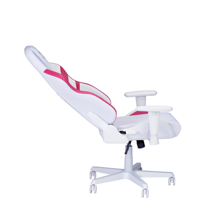 Techni Sport Echo Gaming Chair - White With Pink