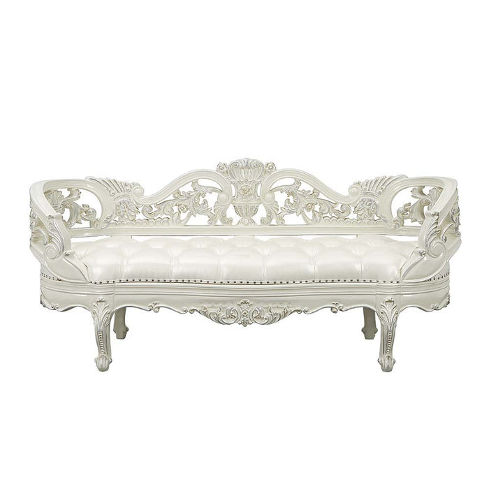 Adara - Bench - Antique White Finish Unique Piece Furniture