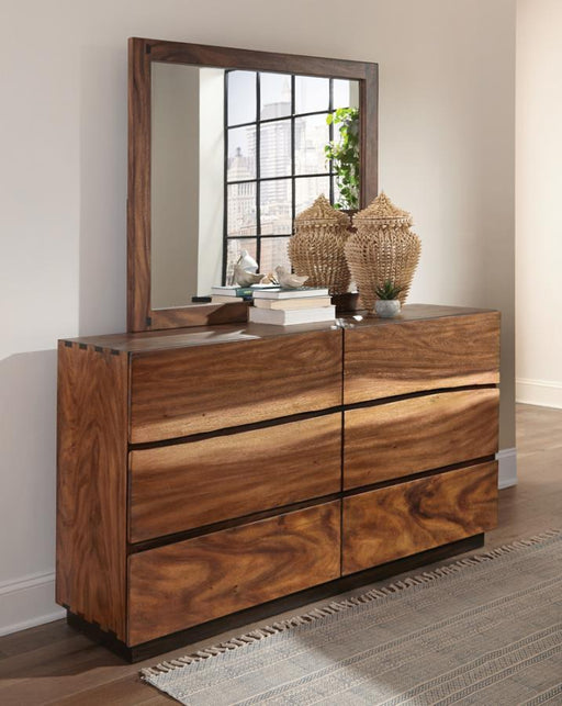 Winslow - 6-Drawer Dresser - Smokey Walnut And Coffee Bean Unique Piece Furniture