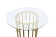 Pacheco - Dining Table - Clear Glass Top & Gold Finish Unique Piece Furniture