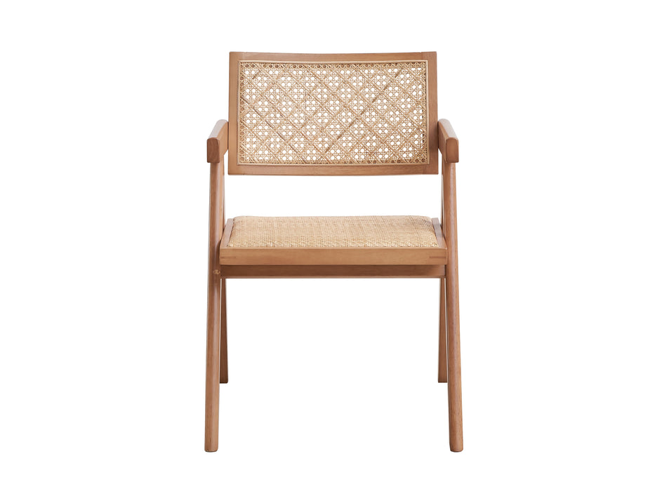 Acme Velentina Arm Chair (Set of 2) Rattan & Natural Finish