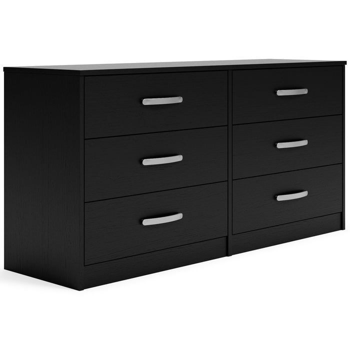 Finch - Black - Six Drawer Dresser - 29'' Height Unique Piece Furniture