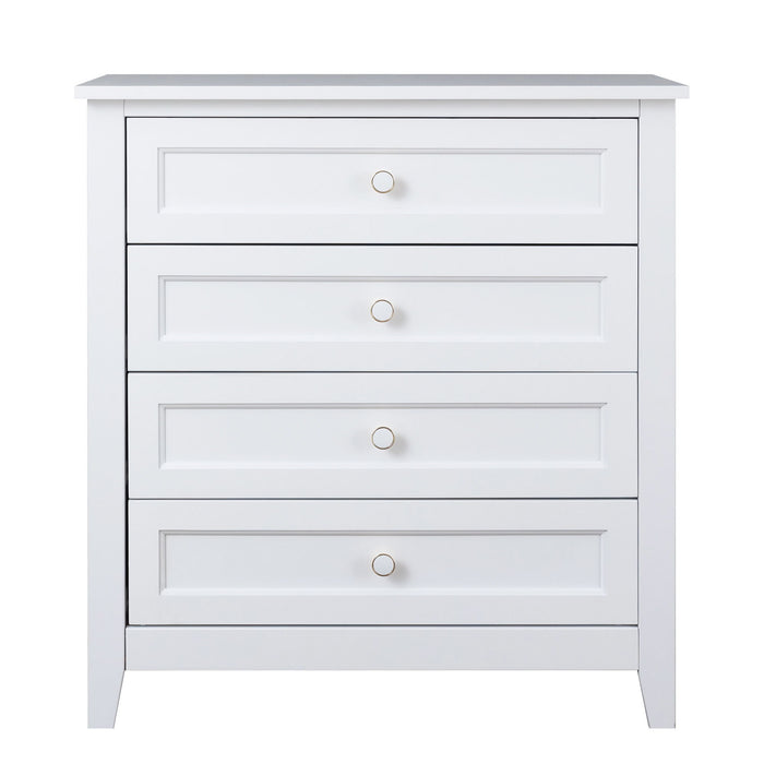 Drawer Dresser Cabinet Bar Cabinet, Storge Cabinet, Lockers, Retro Round Handle, Can Be Placed Inch The Living Room, Bedroom, Dining Room, Antique White.