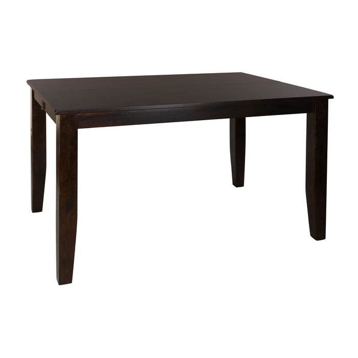 Casual Dining Warm Merlot Finish 1 Piece Counter Height Table With Self-Storing Extension Leaf Strong Durable Furniture