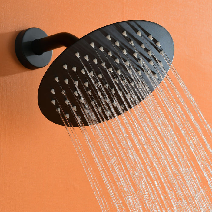 Complete Shower System With Rough In Valve Matte - Black