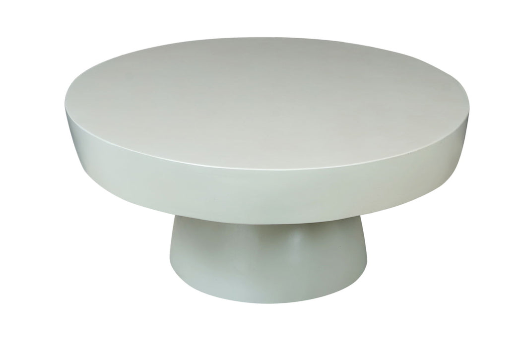 Premium Oval White Wooden Coffee Table