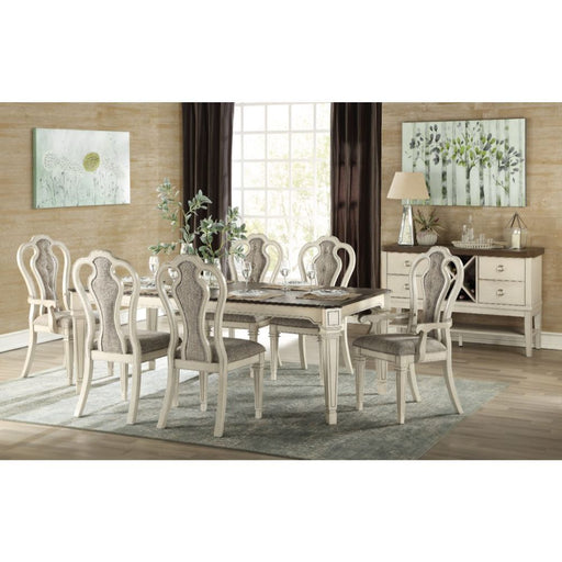 Kayley - Dining Table - Antique White & Dark Oak Unique Piece Furniture