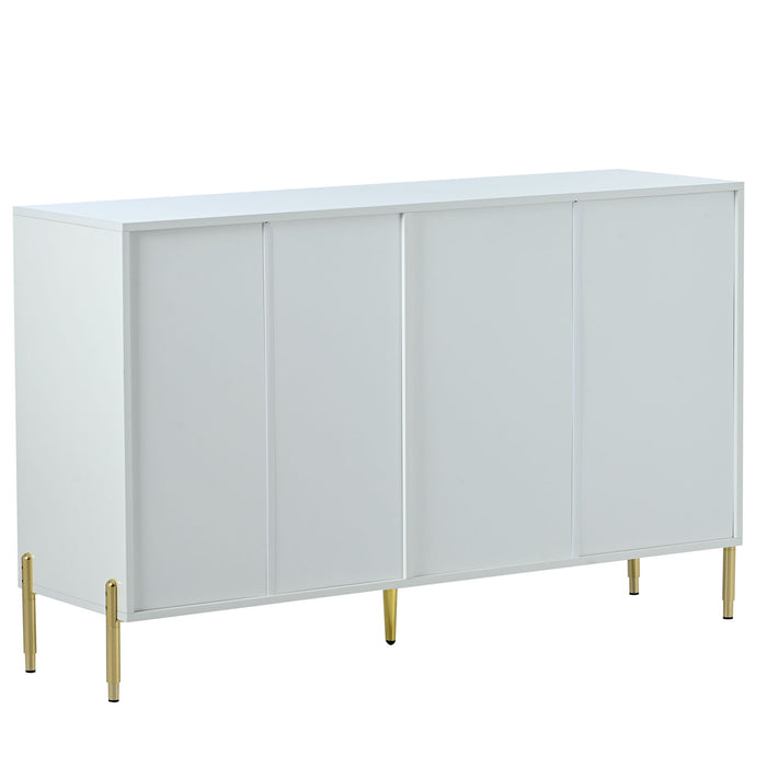 U_Style Storage Cabinets With Acrylic Doors, Light Luxury Modern Storage Cabinets With Adjustable Shelves, Accent Cabinet Buffet Cabinet