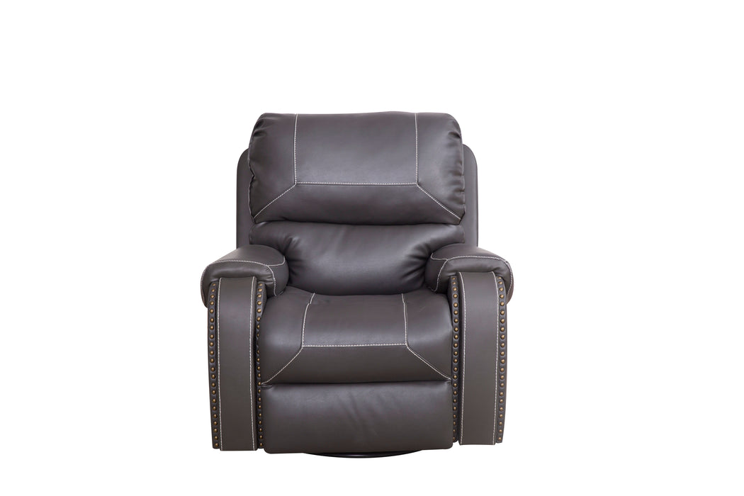 Faux Leather Reclining Sofa Couch Single Chair For Living Room Grey
