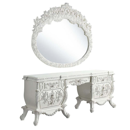 Vanaheim - Vanity Desk - Antique White Finish Unique Piece Furniture