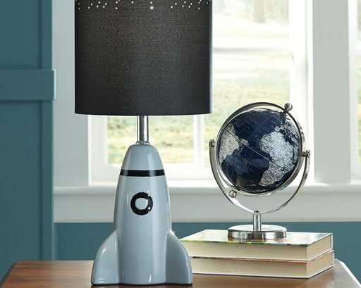 Cale - Gray / Black - Ceramic Table Lamp Unique Piece Furniture
