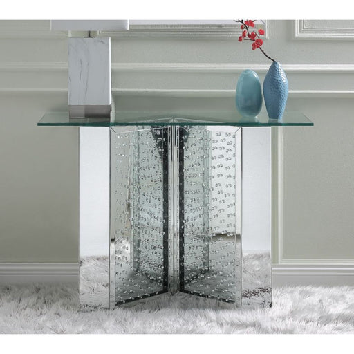 Nysa - Accent Table - Pearl Silver - Wood - 32" Unique Piece Furniture