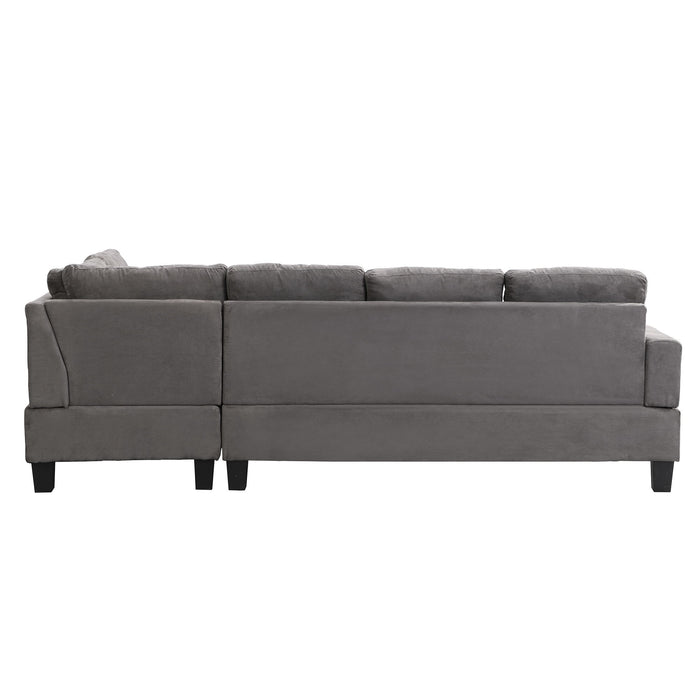 Sofa Set For Living Room With Chaise Lounge And Storage Ottoman Living Room Furniture Gray