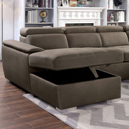 Hugo - Sectional - Light Brown Unique Piece Furniture