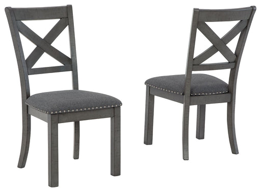 Myshanna - Gray - Dining Uph Side Chair (Set of 2) Unique Piece Furniture