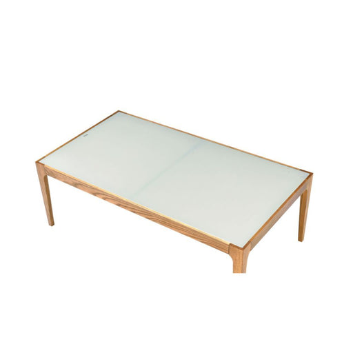 Gwynn - Coffee Table - Natural & Frosted Glass Unique Piece Furniture