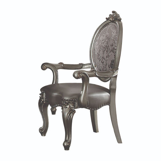 Versailles - Chair (Set of 2) - Silver PU & Antique Platinum Unique Piece Furniture