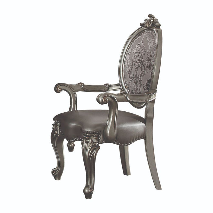 Versailles - Chair (Set of 2) - Silver PU & Antique Platinum Unique Piece Furniture