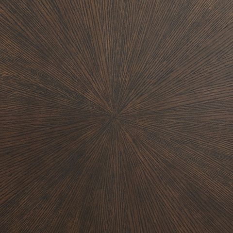 Brazburn - Dark Brown / Gold Finish - Round Cocktail Table Unique Piece Furniture