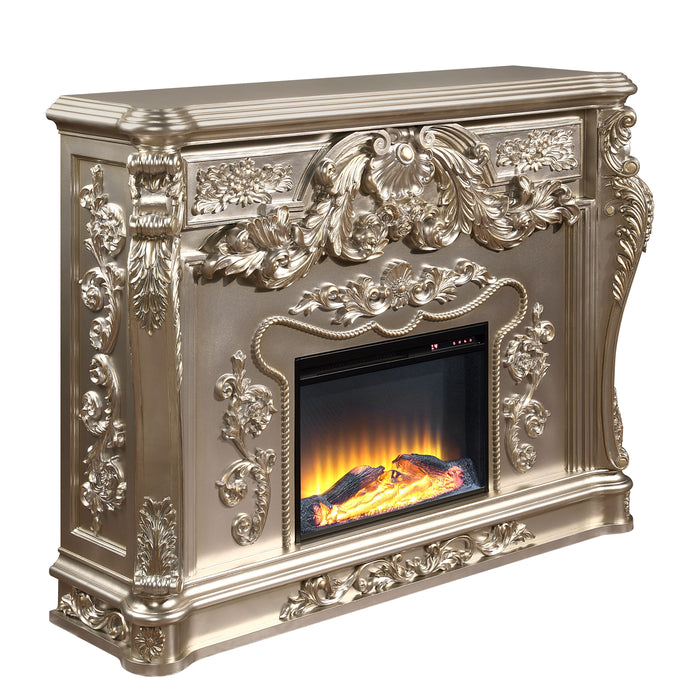 Acme Sorina Fireplace Silver & Gold Finish