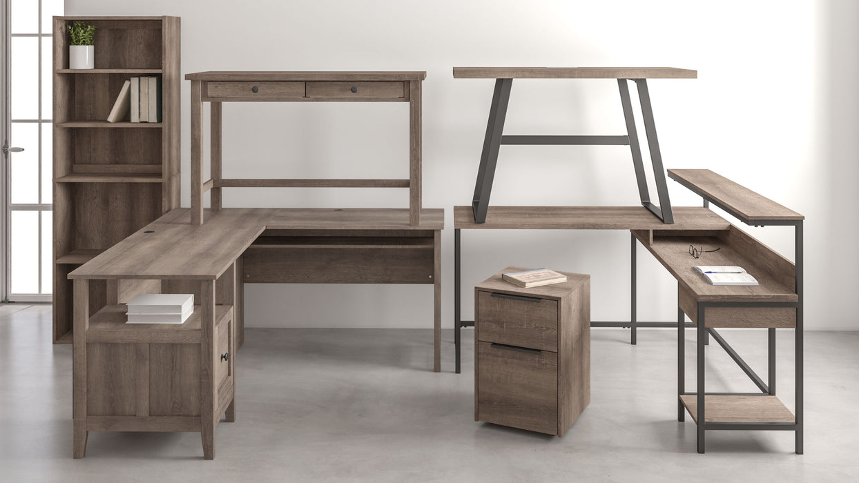 Arlenbry - Gray - L-desk With Storage Unique Piece Furniture