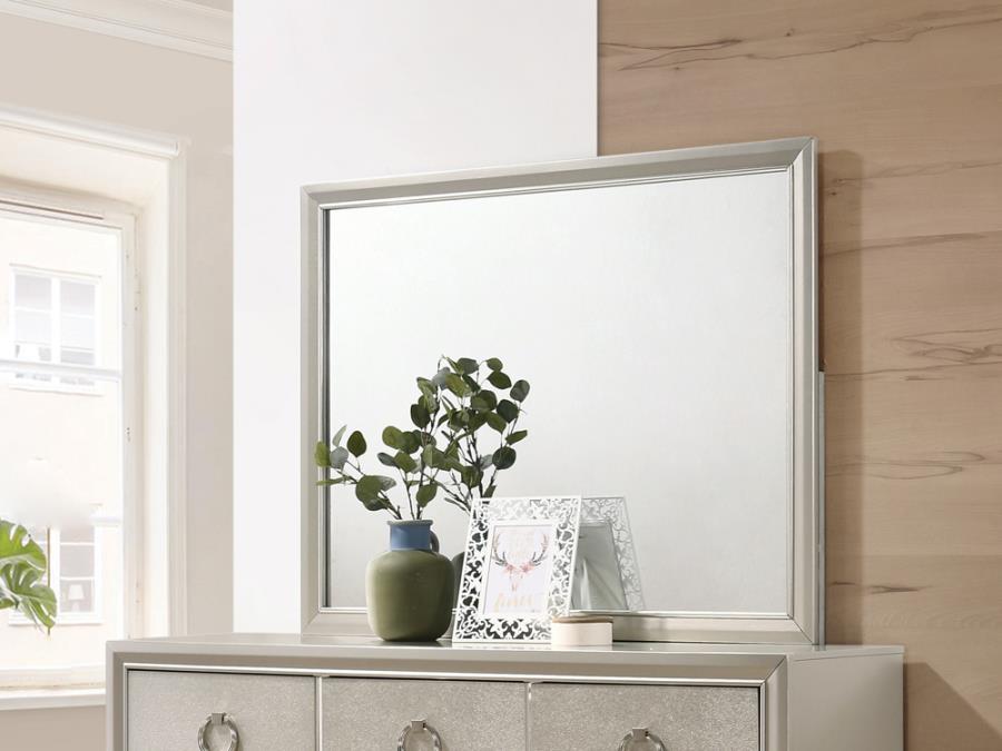 Salford - Rectangular Dresser Mirror - Metallic Sterling Unique Piece Furniture