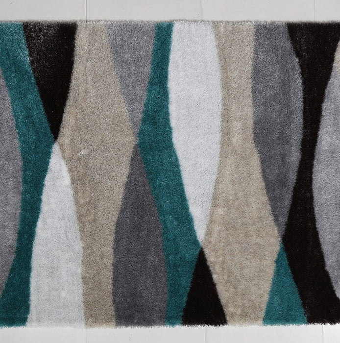 Aria Collection, Soft Pile Hand Tufted Shag Area Rug - Gray