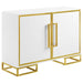 Elsa - 2-Door Accent Cabinet With Adjustable Shelves - White And Gold Unique Piece Furniture